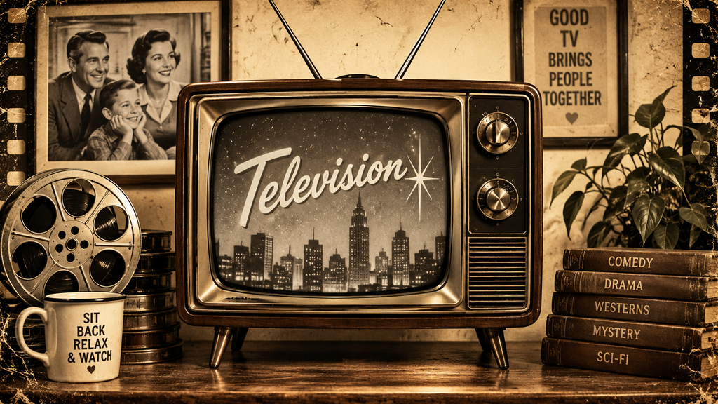 Vintage television representing classic TV shows